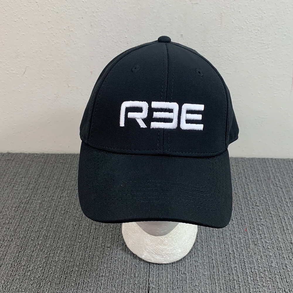 REE Automotive Fitted Hat Mens One Size Black White Stretch Basecall Cap Ombre